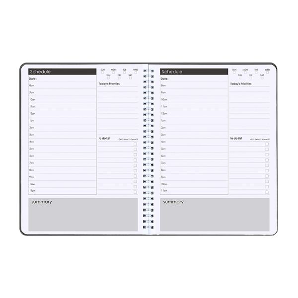 Offset Printing Hardcover Custom Journal Planner Glue Binding Daily Agenda Notebook