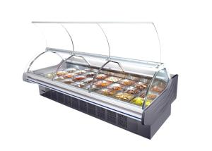 Wholesale Front Flip Door Meat Display Chiller Refrigerated Hot Deli Showcase 232L from china suppliers