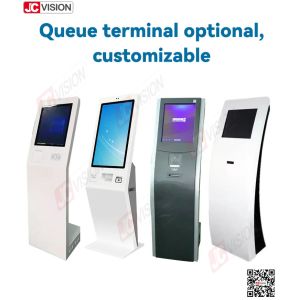JCVISION Bank Hospital Lobby Queue Management System Ticket Machine Touch Screen