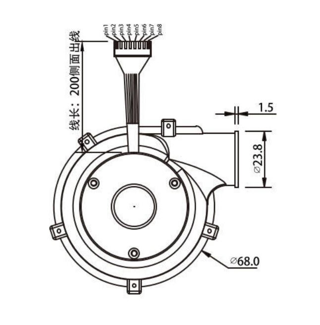 Junqi 24V 26M³/H Airflow Brushless DC Blower Fan OWB7050 For Medical Device