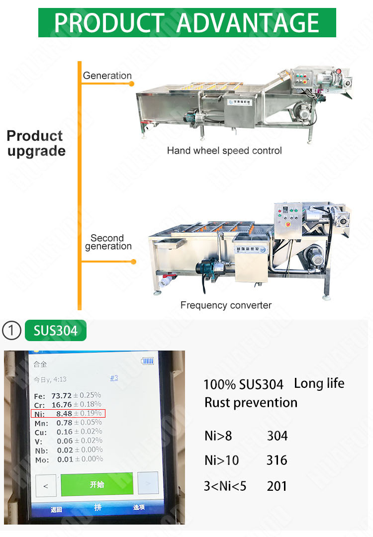 Automatic Ultrasonic Fruit Vegetable Washing Machine And Blanching Machine