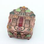 Antique Brass Metal Jewelry Box