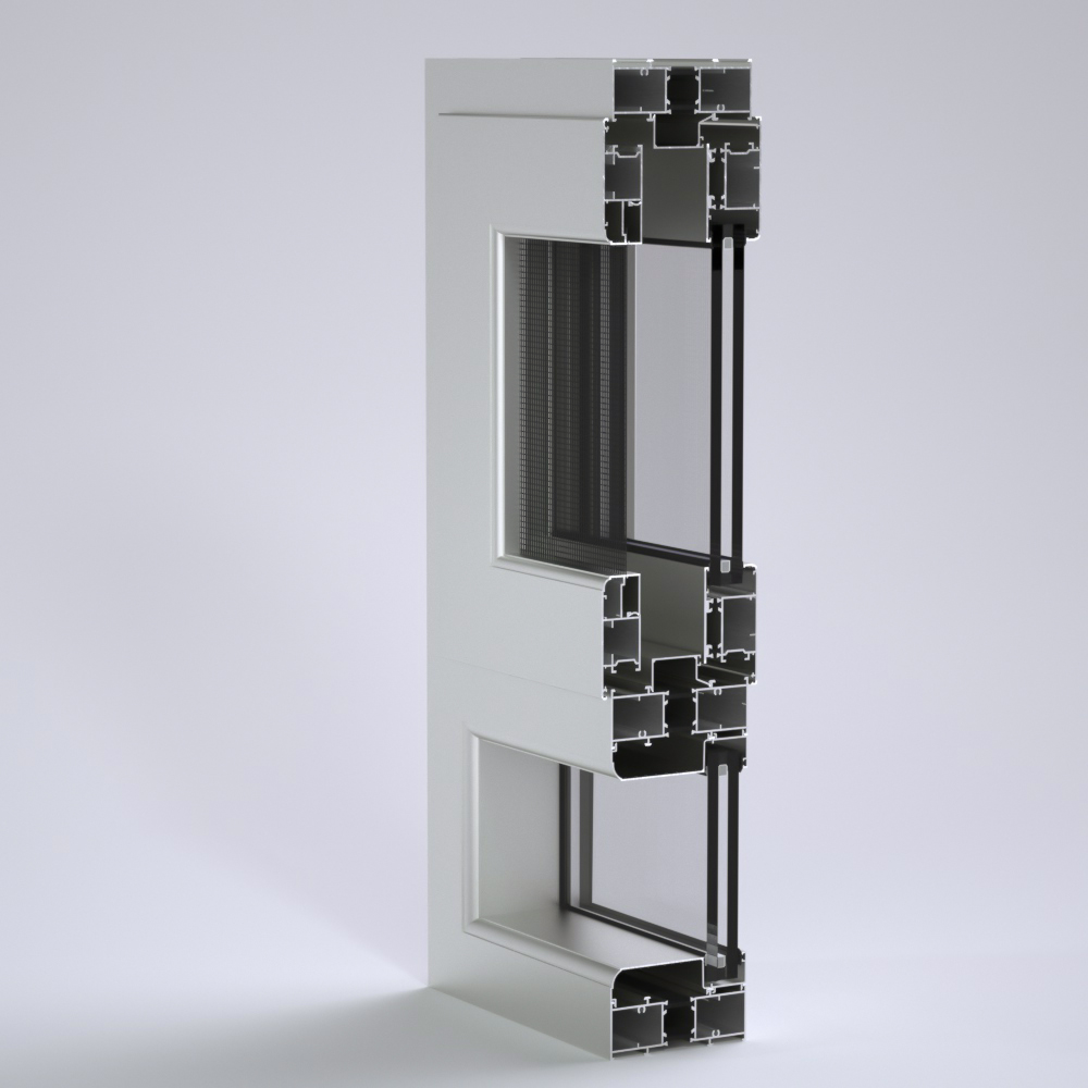 Q320281 Aluminium Window Profiles Door Frame Extrusion For Hotel Villa