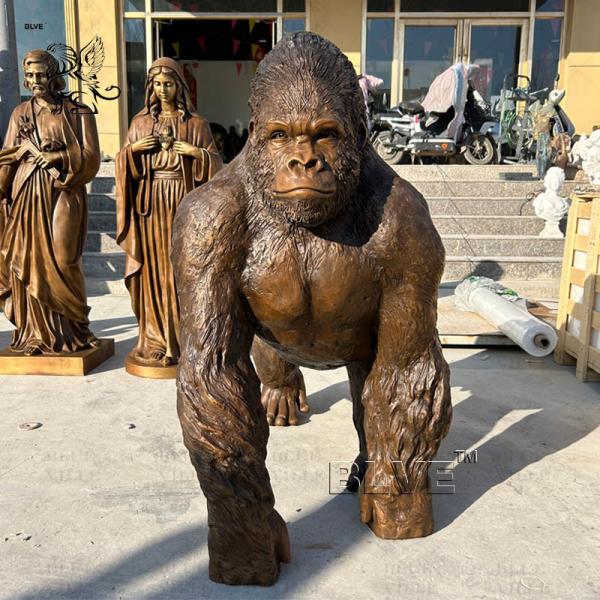 Bronze Life Size Gorilla Statue Sculpture Metal Brass Large Outdoor Sculptures