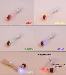 Wholesale Wholesale Derma roller Hair loss treatments 540 titaniums needles LED derma roller from china suppliers