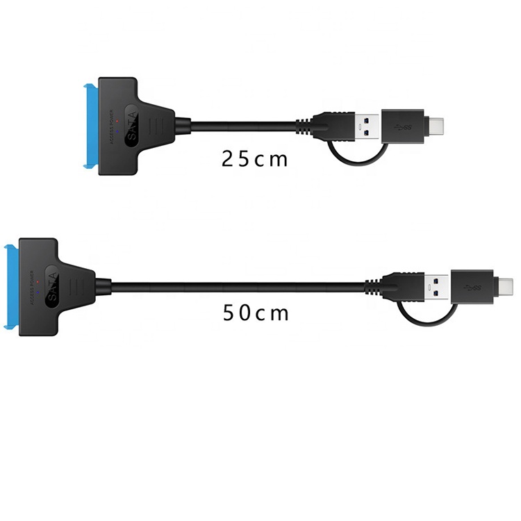 High Speed 5Gbps 2.5 Inch SSD HDD Hard Disk Type C USB 3.0 Sata Adapter Cable
