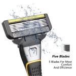 Sweden Stainless Steel Metal Handle Shaver Razor 5 Blade Safety Removable