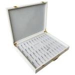 250*180*73mm Luxury Cosmetic Packaging Boxes White PU Makeup Storage Box With