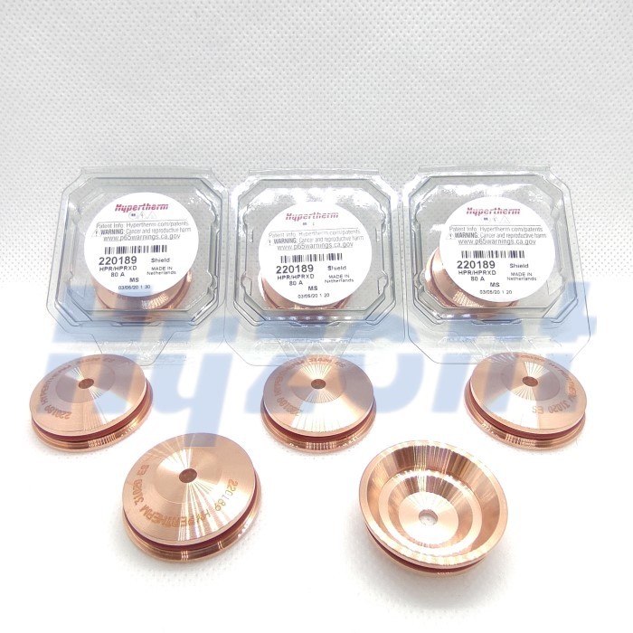 Mild Steel 80 Amp Hypertherm 220189 Plasma Torch Consumables