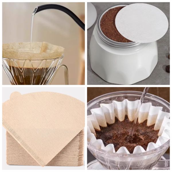 50gsm 54gsm Foodgrade White Brown Coffee Filter Paper 380mm 400mm