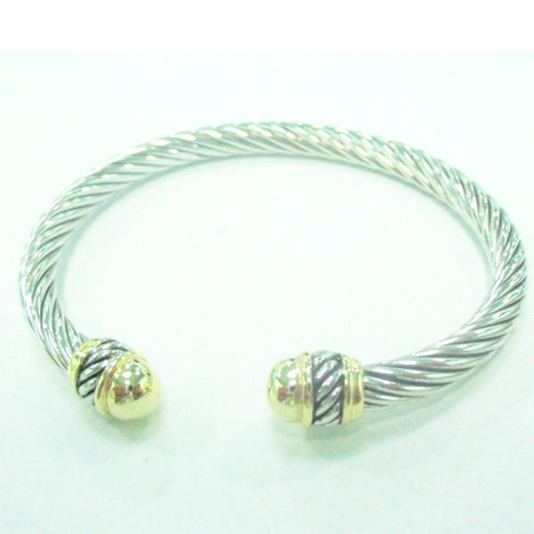 (B-91)2015 New Style Designer Women's Jewelry Silver Gold Tone Plate Cable