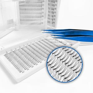 Wholesale Korean PBT Premade Fans Eyelashes 7D Short Stem Volume Lashes 0.07mm Thickness from china suppliers