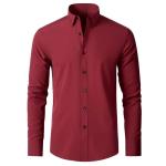 Shirt Long Sleeve Elastic Business High-End Men′s Shirt Hot Selling Office