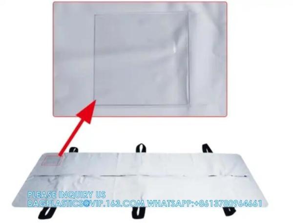 Cadaver Body Bag, White Vinyl, 36" Wide X 90" Long, Full-Length Center Zipper