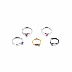 Wholesale New Style Body Piercing Jewelry Synthetic Opal Nose Hoop Rings Set from china suppliers