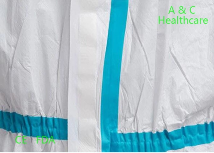 Waterproof Disposable Patient Gown Short Sleeve PP SMS SMMS SMMMS Material