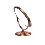 360d rotation Luxury Standing Cosmetic Mirror , Oval Gold Table Mirror With