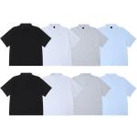 80% Cotton Simple Solid Color Letter Embroidered Short Sleeve Polo T-Shirt For