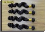 6A Grade Black Virgin Human Hair Extensions Natural Wave Full Head Bundles