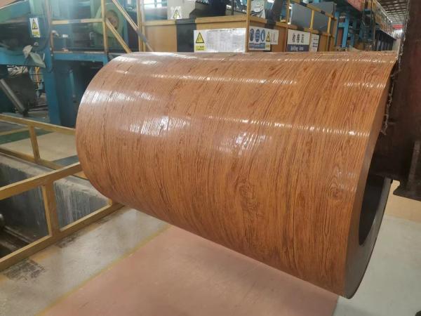 1000 Series Wood Polyester Coated Aluminum Coil For Decorations And Door