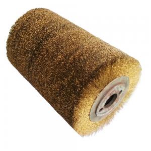 Wholesale Industrial Brass Bristle curved wood polishing brush roller OEM from china suppliers