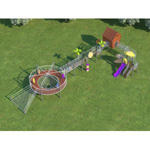 House Climbing Frames Customized Family Heavy Duty Playground Equipment Slide