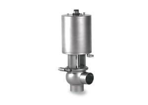 Wholesale Brewery Threaded Pneumatic Angle Seat Valve , Chemical Clamped Single Seat Valves from china suppliers