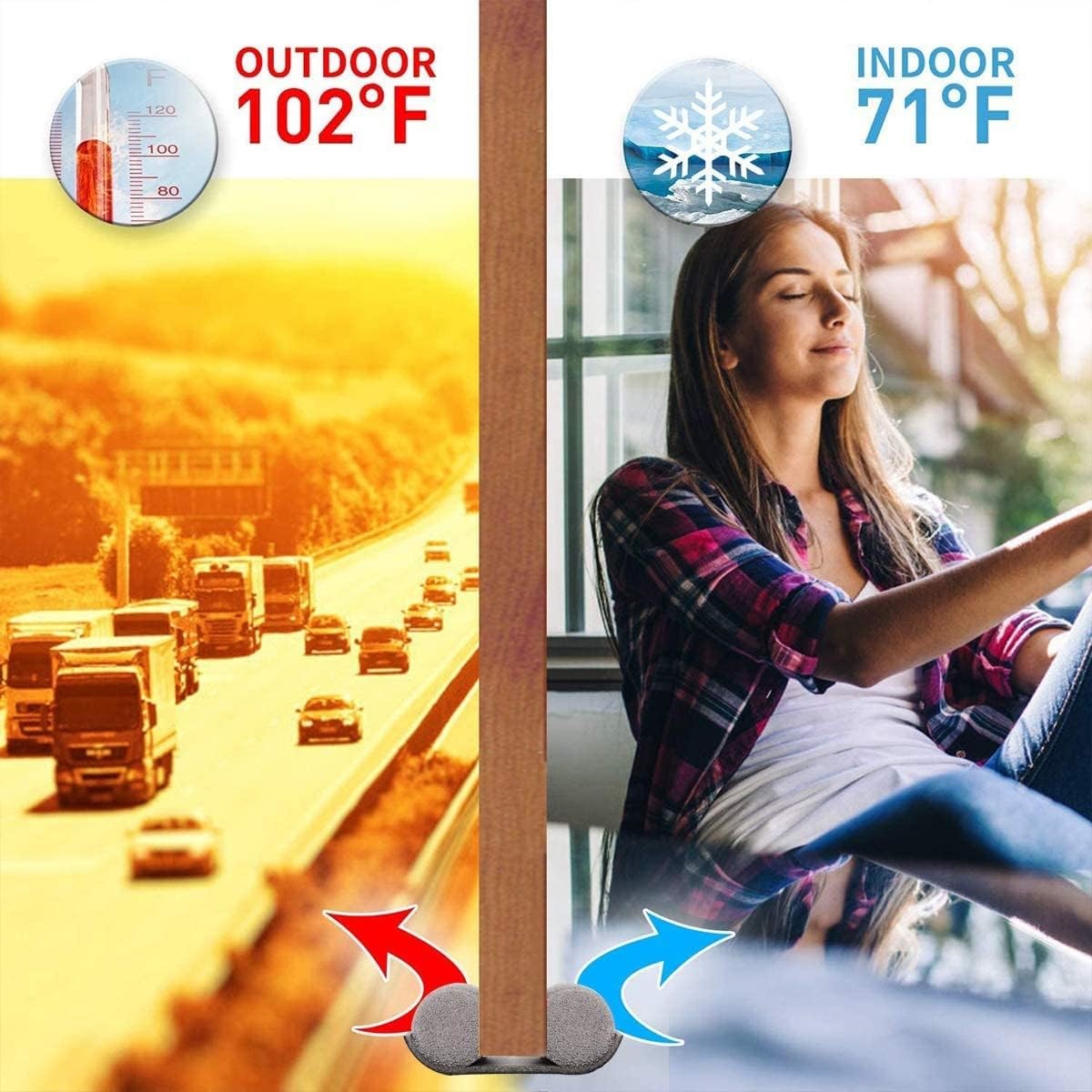96x10cm Under Door Draft Stopper Draught Excluder Waterproof Seal Strip