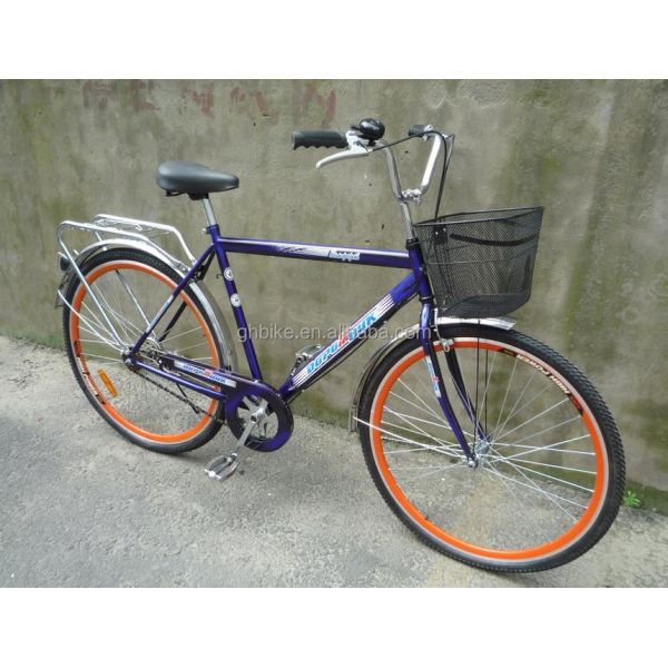 3-Piece Combo Offer Vintage Adult Mens Single Speed Retro City Cruiser Bike with Front Basket