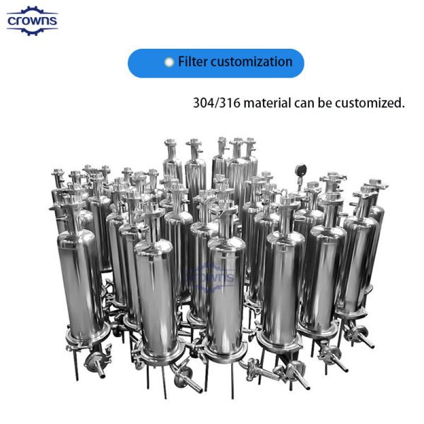 Crowns supplier 20" fuel water filter stainless steel ss 316 multi cartridge