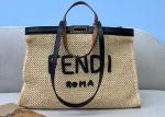 Peekaboox Apricot 41cm Hand Woven Tote Bag Lazy French Style