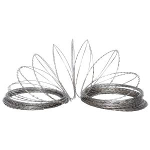 Wholesale Manufacture Hot Dipped 14 Gauge Galvanized Barbed Wire Razor Wire Mesh 25kg/roll from china suppliers