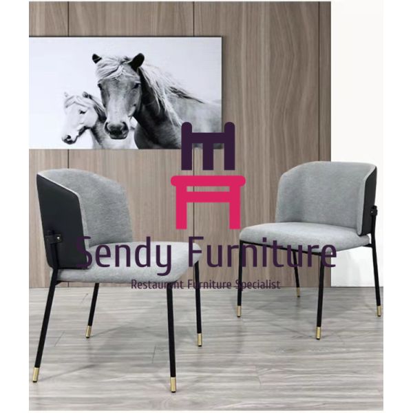 Tubular Metal Restaurant Chairs H78cm ODM Upholstered Armless Dining Chair