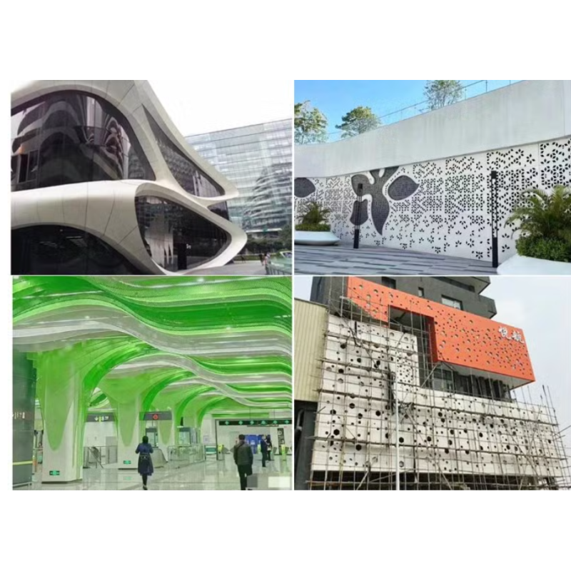 Cover Hood For External Equipment Anti-mulitple Errosion Flower Designs Aluminium Facade Anodized Coated Anti Static Exterior Wall Installation