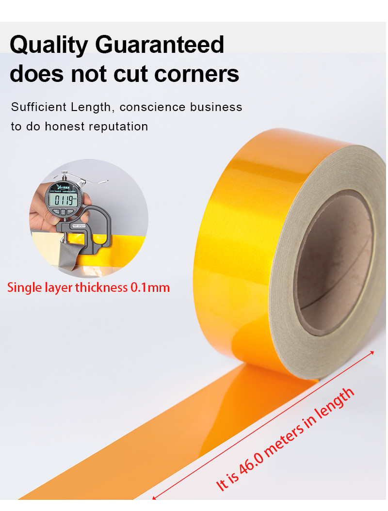 PVC Arrow Polyester Band Red White Yellow Conspicuity Marking Reflective Tape For Car Rim