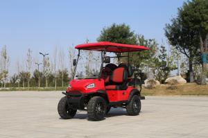 Wholesale Retro Chinese Red 2+2-Seater Electric Golf Cart Lead-Acid Battery Lithium Battery Support Customized Services from china suppliers