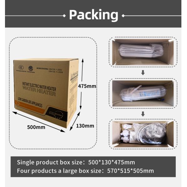 Home Electric Portable Water Heater 8000W Instant Hot Water Tank