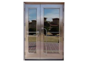 Wholesale Fashionable Stainless Steel Residential Doors With Natural Wood Grain Shape from china suppliers