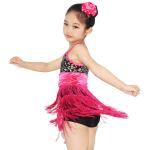 MiDee Fringes Sequins Latin Dress for Girls fringe latin dress latino dance wear