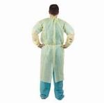 Yellow Isolation Disposable PPE Gowns Universal Size Personal Protective In