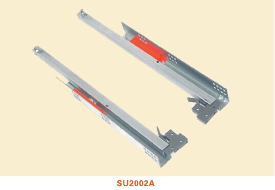 SU2002 Two-fold Partial Extension Push-open Undermount Drawer Slide Series (With Locking clip)