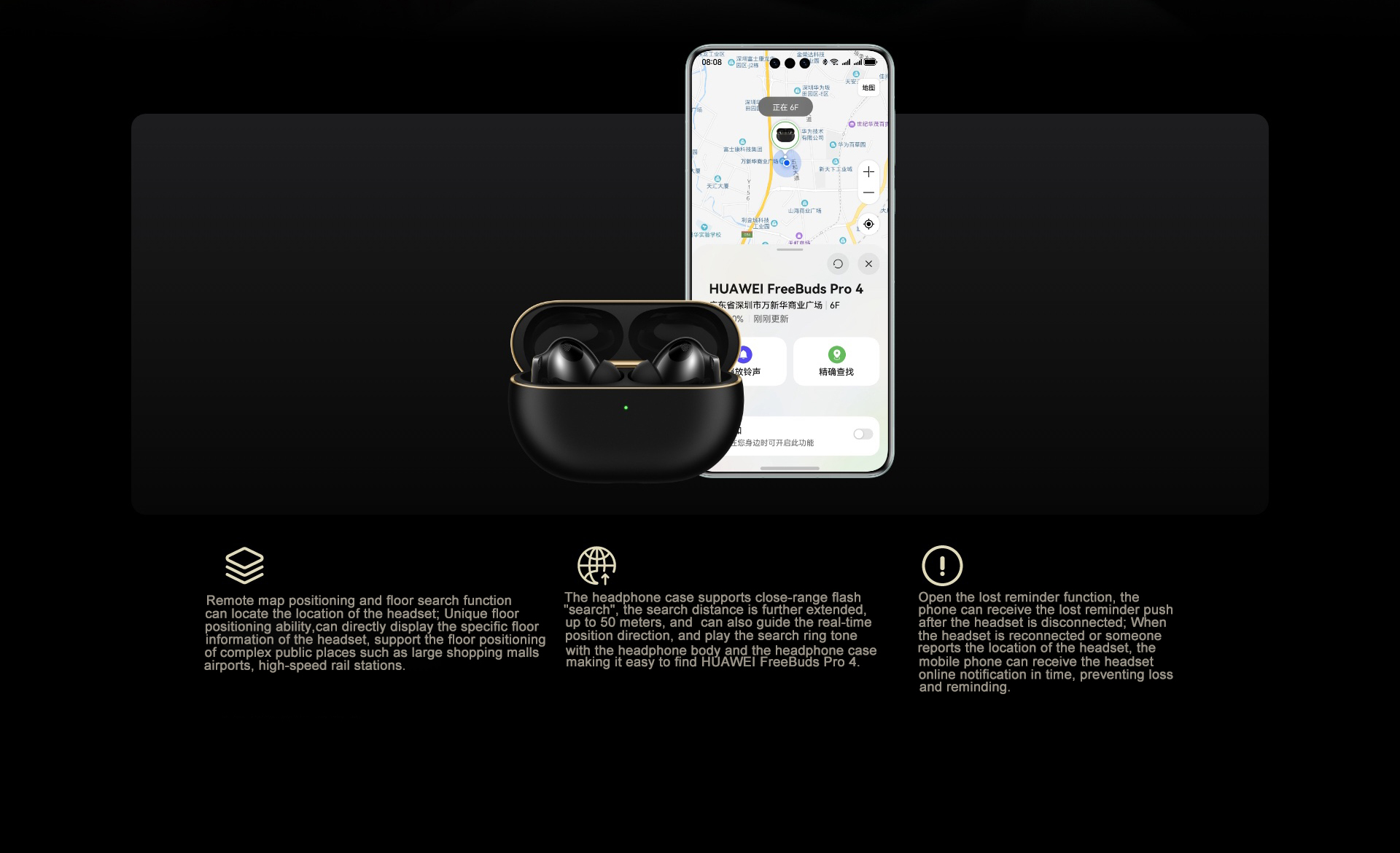 Hua-wei FreeBuds Pro 4 Earphone 5.2 High-Resolution Lossless Sound Quality Headphones Noise Reduction Sports Headset