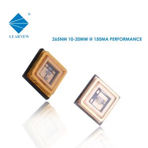 Wholesale 0.5W 255nm 260nm UVC LED Diode 50ma 6mw SMD UVC LED Quartz Glass Lens from china suppliers