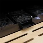 Luxurious Multi-Tiered Black Solid Wood Cigar Cooler Humidifier