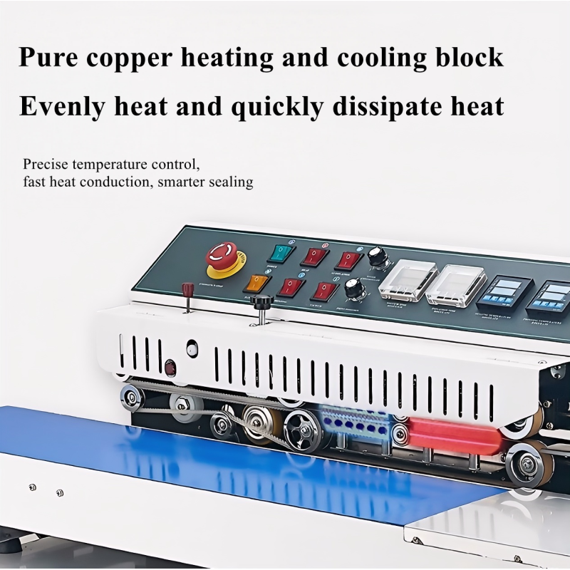 Hipac Semi-Automatic Electric Heat Sealing Machine Continuous Inflatable Bag Sealing with Degassing and Inflation