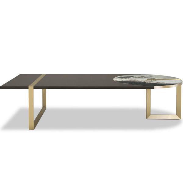 Rectangle Modern Artificial Marble Dining Table Italy Style Furniture Luxury