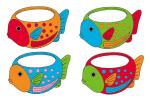 Colorful Ceramic Garden Planters Stoneware Fish Shaped Flower Pot For Household