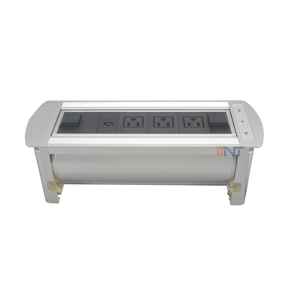 Electric rolling switch power connection office desk power outlet