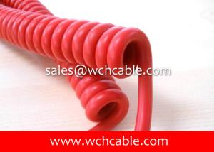 Wholesale 300V TPU Curly Cable UL21198 20AWG 4C OD5.2mm VW-1 Matt Black L=230mm Straight Tails from china suppliers