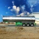 Carry Palm Oil Insulated Tanker Trailers 3 Axles 43500L 28t